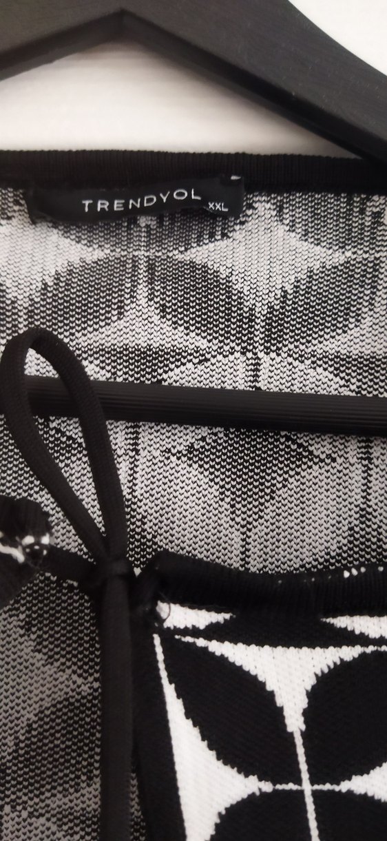 Parisian Stil Siyah Beyaz Desenli Kadın Ceket - Görsel 3