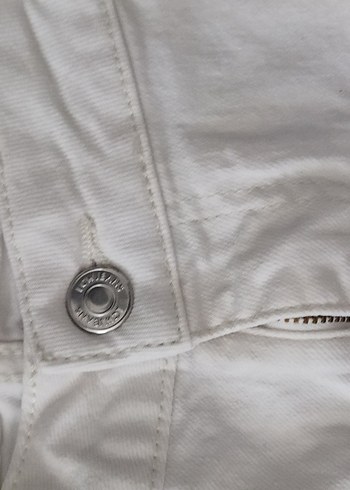 Beyaz Keten Midi Kadın Pantolon - Görsel 2