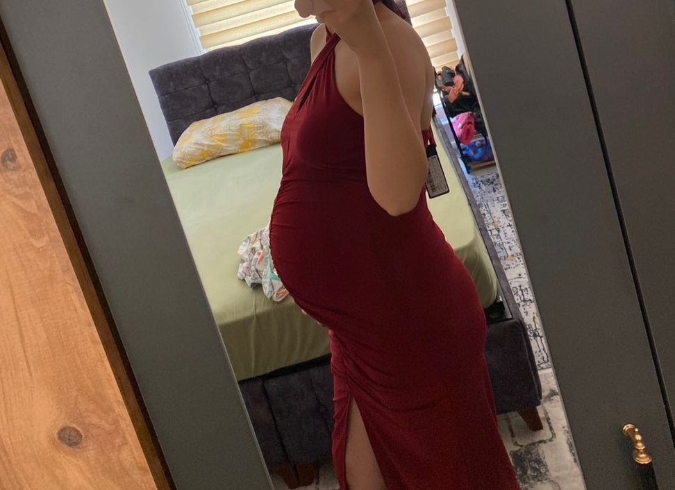 Bordo Drapeli Uzun Abiye Elbise - Görsel 3