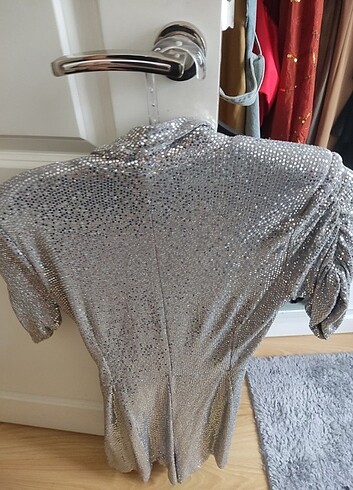 Zara PAYETLİ TULUM ELBİSE