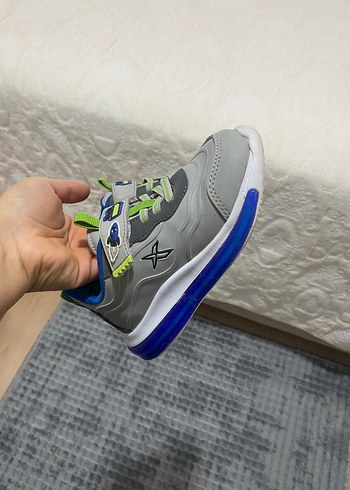 26 Beden gri Renk Gri Erkek Çocuk Spor Ayakkabısı Velcro