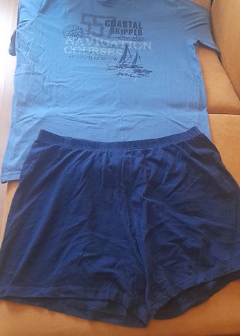 Diğer Mavi Erkek Kısa Kollu Pijama Takımı y dışı ürünü