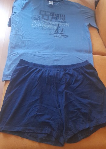 Mavi Erkek Kısa Kollu Pijama Takımı y dışı ürünü
