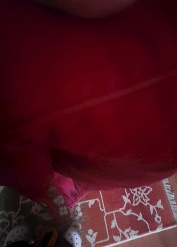 koyu kırmızı Mavi marka  kadife pantolon - Görsel 6