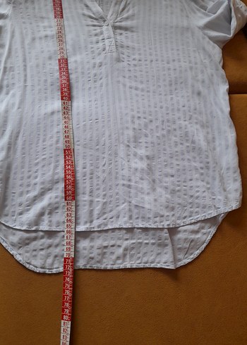 Mavi marka    Düğmeli Beyaz  Kadın Gömlek - Görsel 7