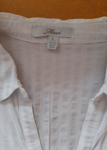 Mavi marka    Düğmeli Beyaz  Kadın Gömlek - Görsel 4