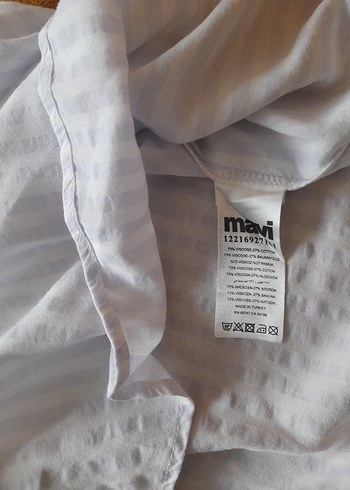 Mavi marka    Düğmeli Beyaz  Kadın Gömlek - Görsel 5