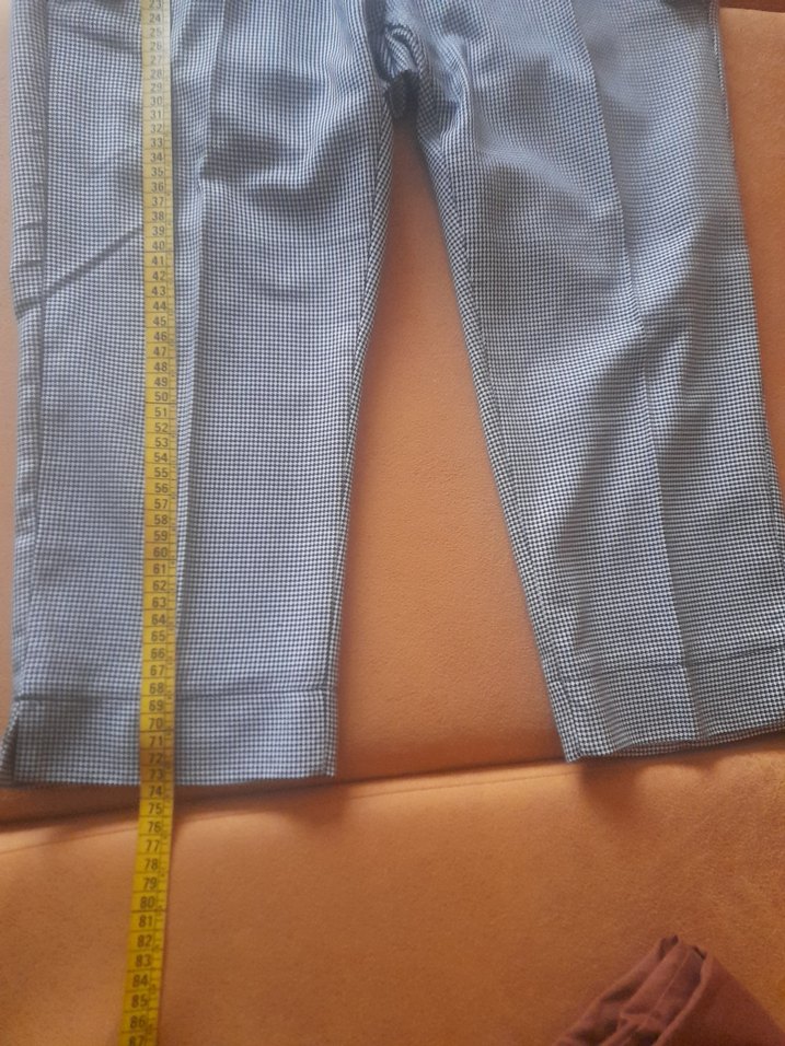 Düğmeli  kapri Kadın Kumaş Pantolon - Görsel 4