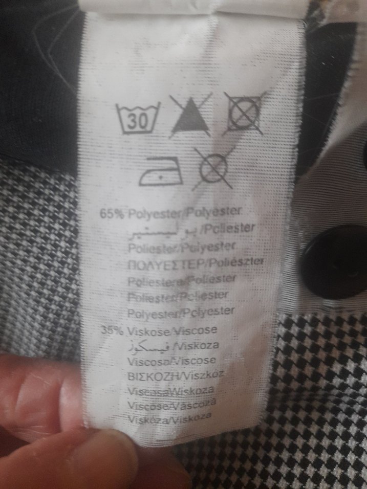 Düğmeli  kapri Kadın Kumaş Pantolon - Görsel 5