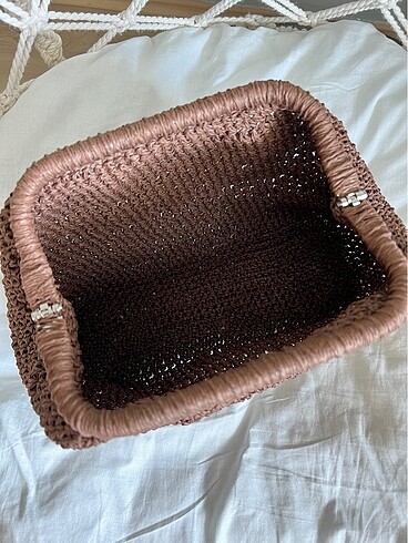  Beden Kağıt ip clutch çanta