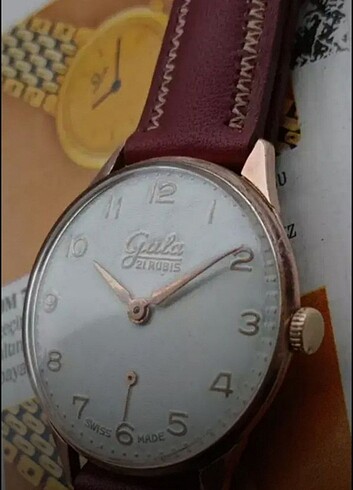 Diğer Gala 21 rubis swiss made kirmalı antika kol saati
