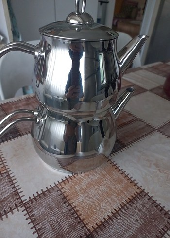 Beden Gri Emsan Çelik Çaydanlık