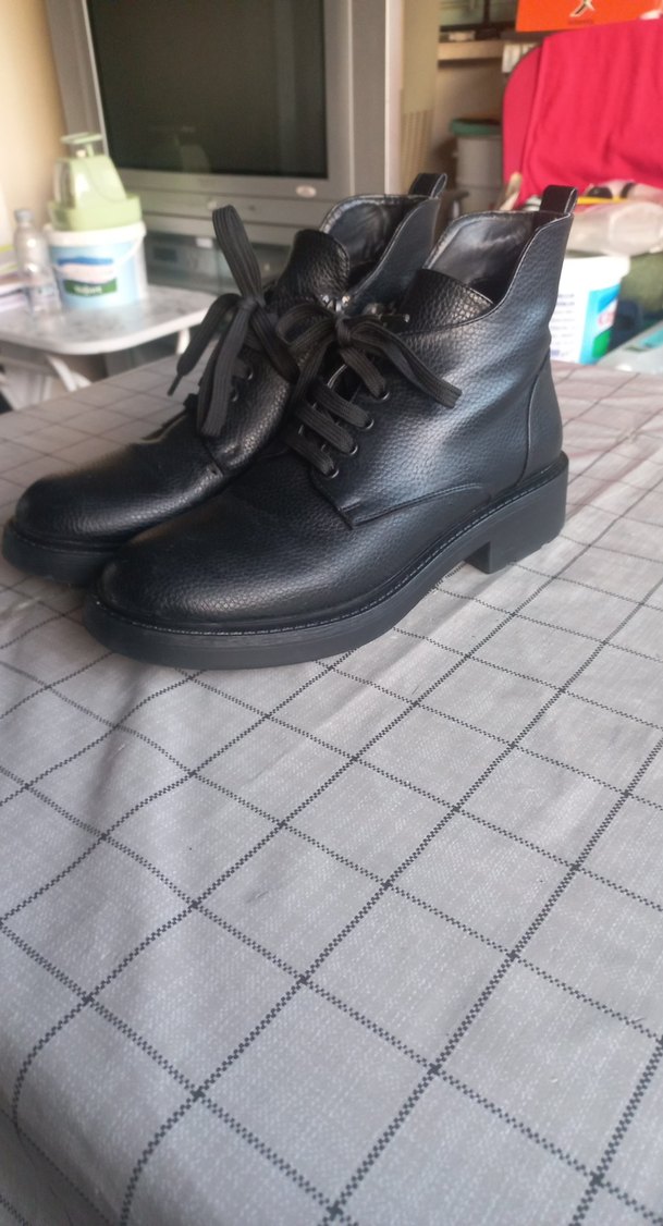 Siyah Tokalı Erkek Goth Bot - Görsel 3