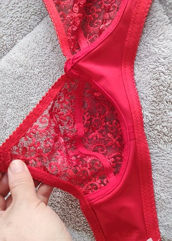 Nakışlı Kırmızı Konvansiyonel Sütyen - Görsel 5
