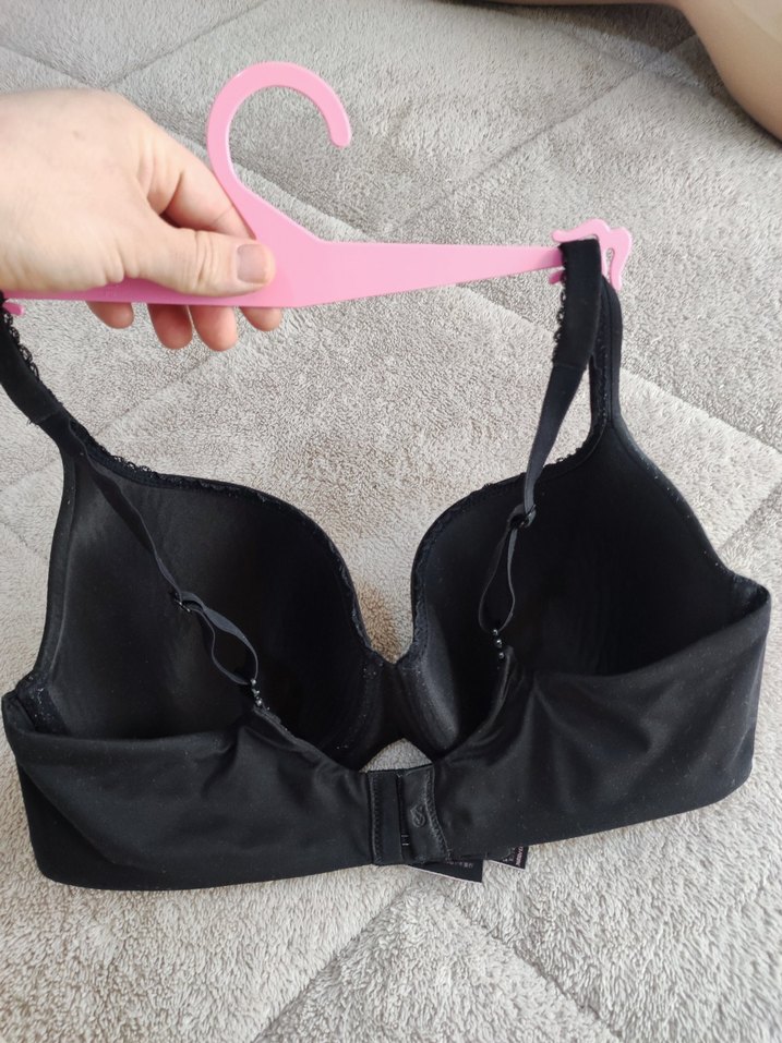 Siyah Minimalist Goth Sütyen - Görsel 3