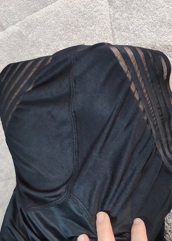 Siyah V Yaka İnce Askılı Bustiyer - Görsel 5