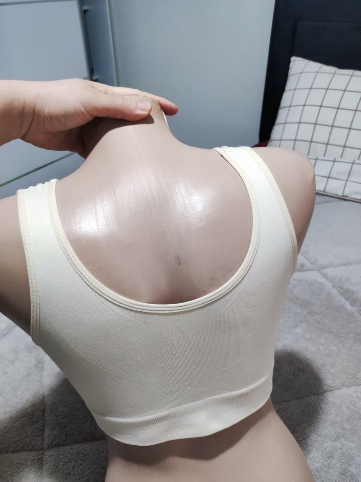 Beyaz Mini Spor Sütyeni - Görsel 3