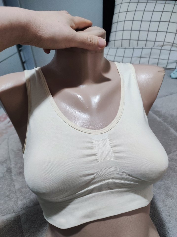 Beyaz Mini Spor Sütyeni - Görsel 5