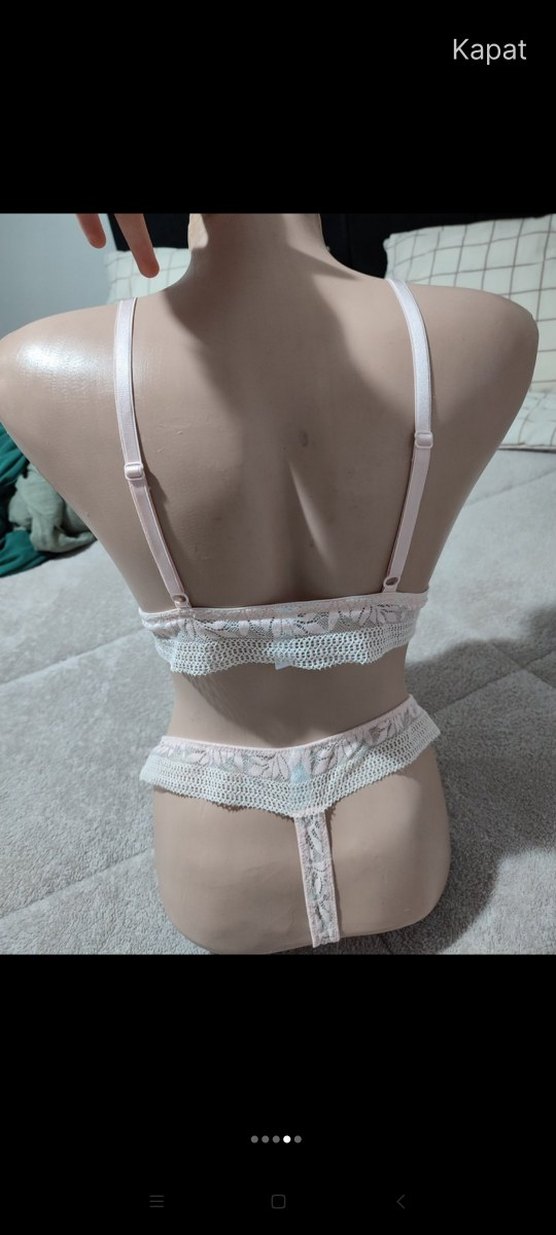 Beyaz Mini Bohem Bralet - Görsel 4