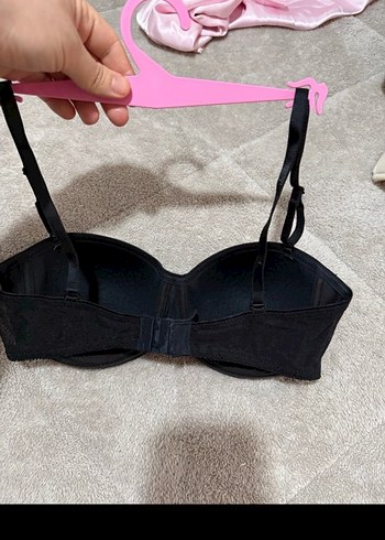 Siyah Minimalist Goth Midi Sütyen - Görsel 2