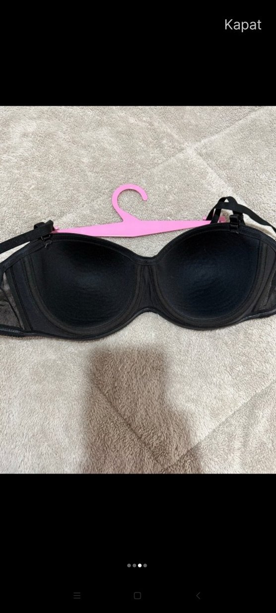 Siyah Minimalist Goth Midi Sütyen - Görsel 3