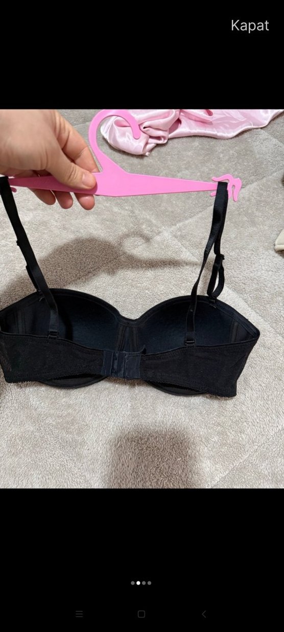 Siyah Minimalist Goth Midi Sütyen - Görsel 2