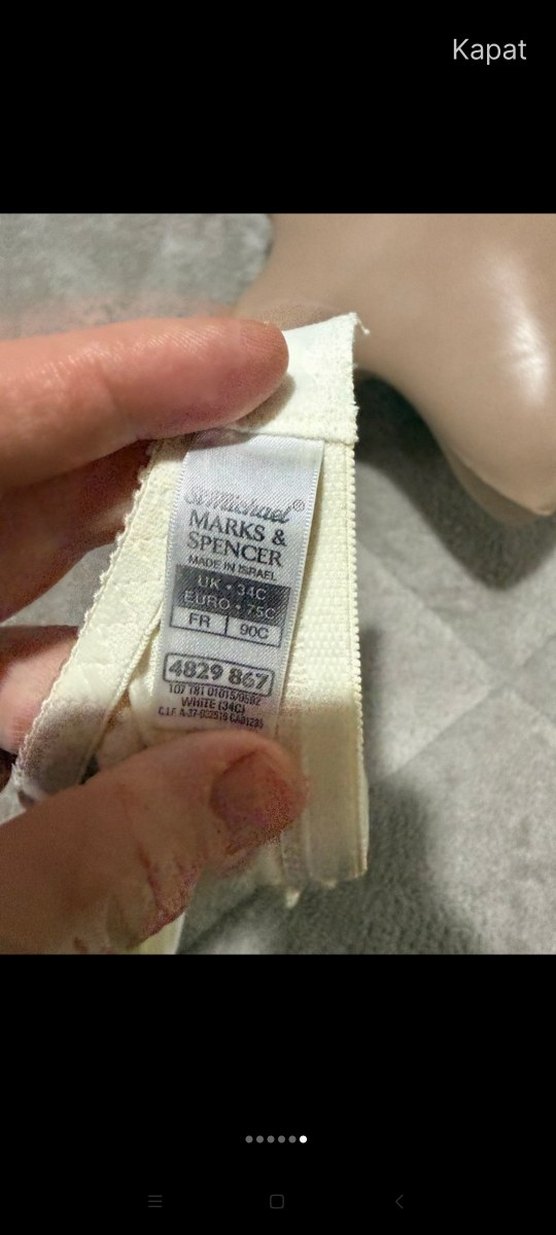 Nakışlı Beyaz Vintage Sütyen - Görsel 4