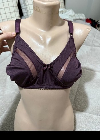 Koyu Mor Minimalist Sütyen - Görsel 3