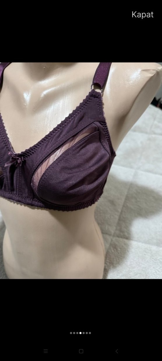 Koyu Mor Minimalist Sütyen - Görsel 4