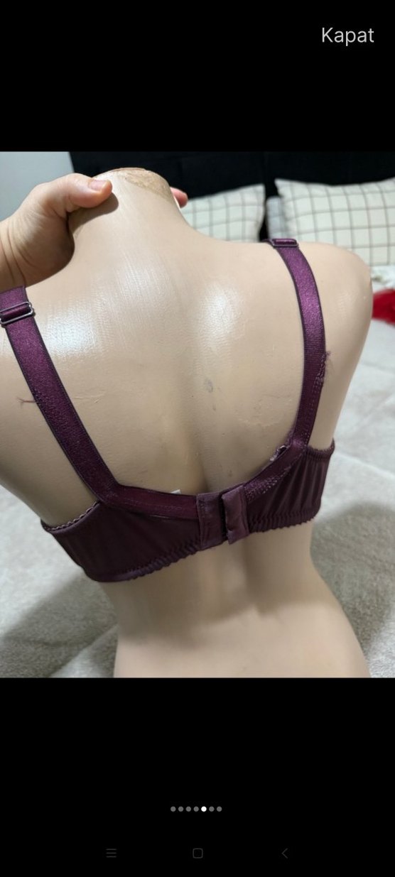 Koyu Mor Minimalist Sütyen - Görsel 5