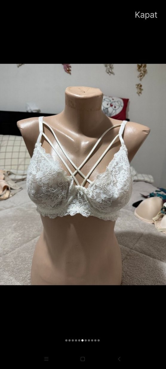 Beyaz Dantel Bohem Büstiyer - Görsel 3