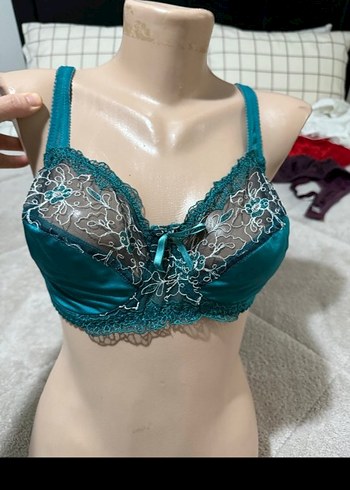 Nakışlı Turkuaz Bohem Tarz Sütyen - Görsel 3