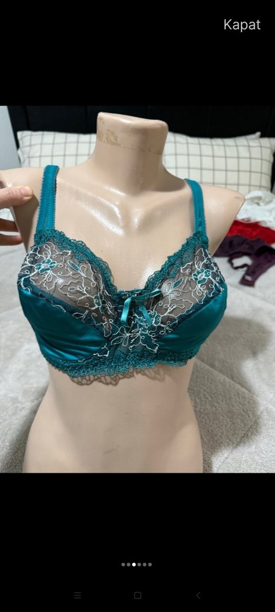 Nakışlı Turkuaz Bohem Tarz Sütyen - Görsel 3