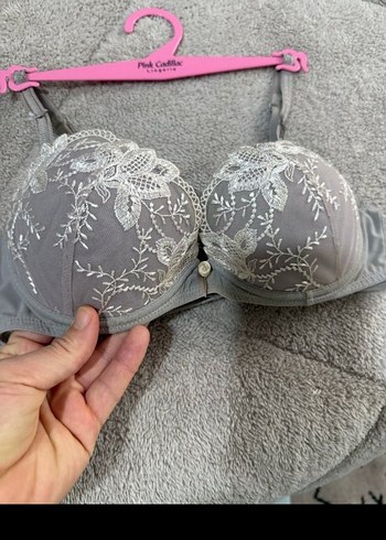 Gri Nakışlı Midi Sütyen 75c - Görsel 2