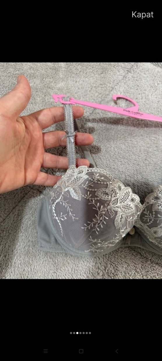 Gri Nakışlı Midi Sütyen 75c - Görsel 3