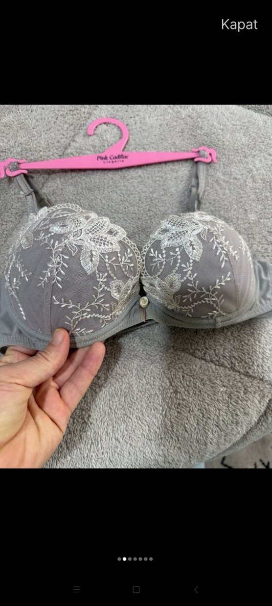 Gri Nakışlı Midi Sütyen 75c - Görsel 2