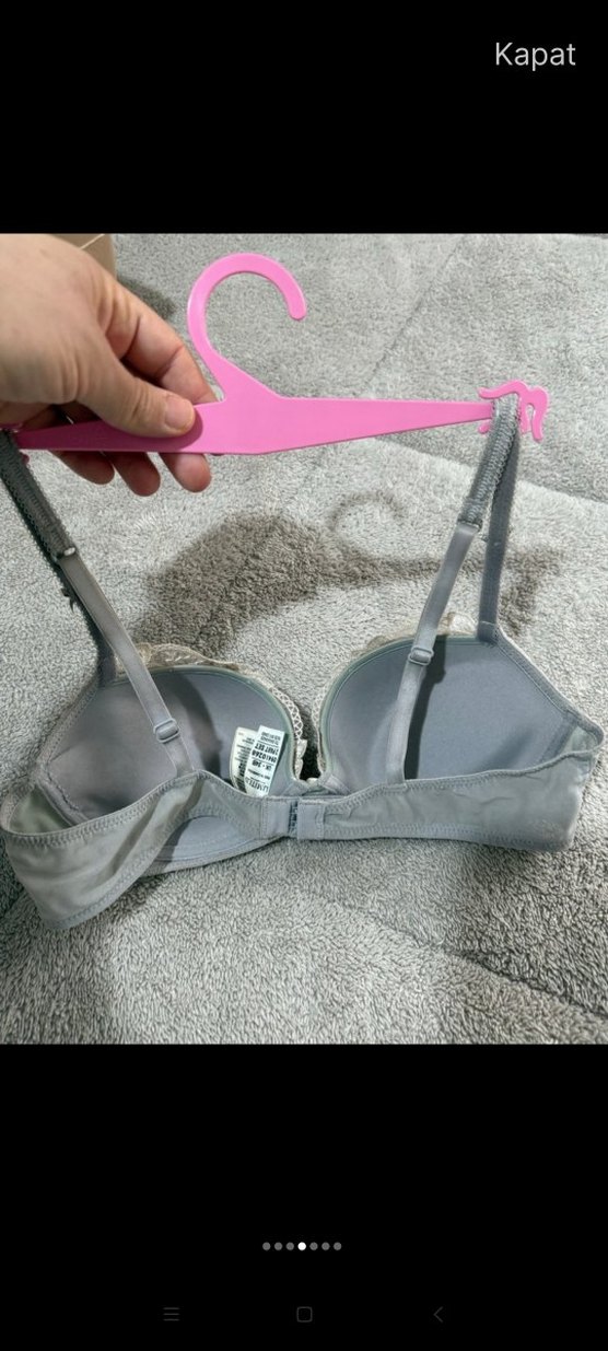 Gri Nakışlı Midi Sütyen 75c - Görsel 4