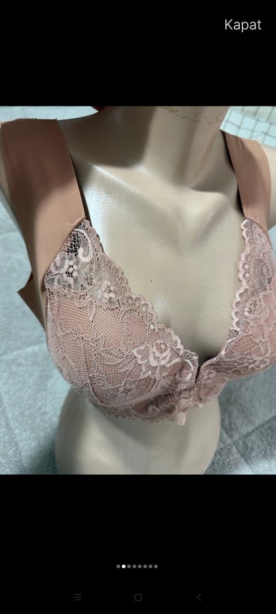 Bej Dantel Detaylı Bohem Sütyen - Görsel 4