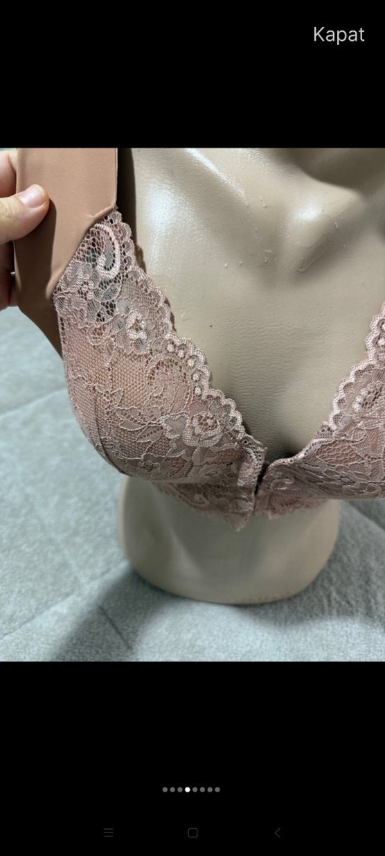 Bej Dantel Detaylı Bohem Sütyen - Görsel 2