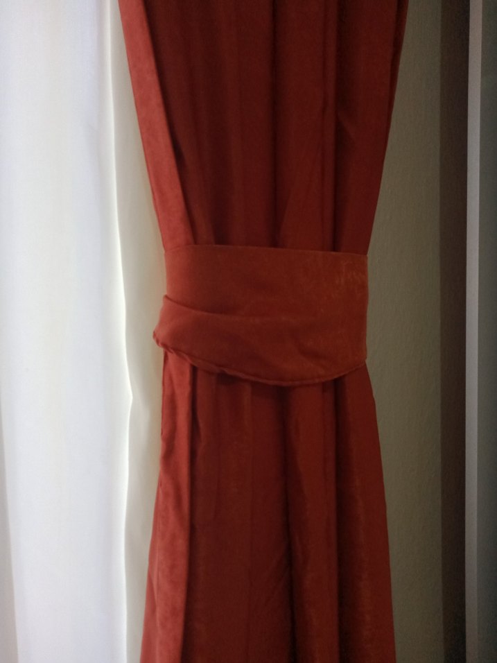 Kiremit Rengi Modern Düz Fon Perde - Görsel 5