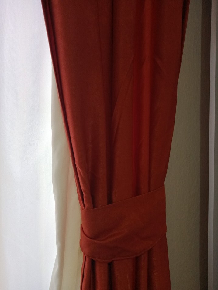 Kiremit Rengi Modern Düz Fon Perde - Görsel 3