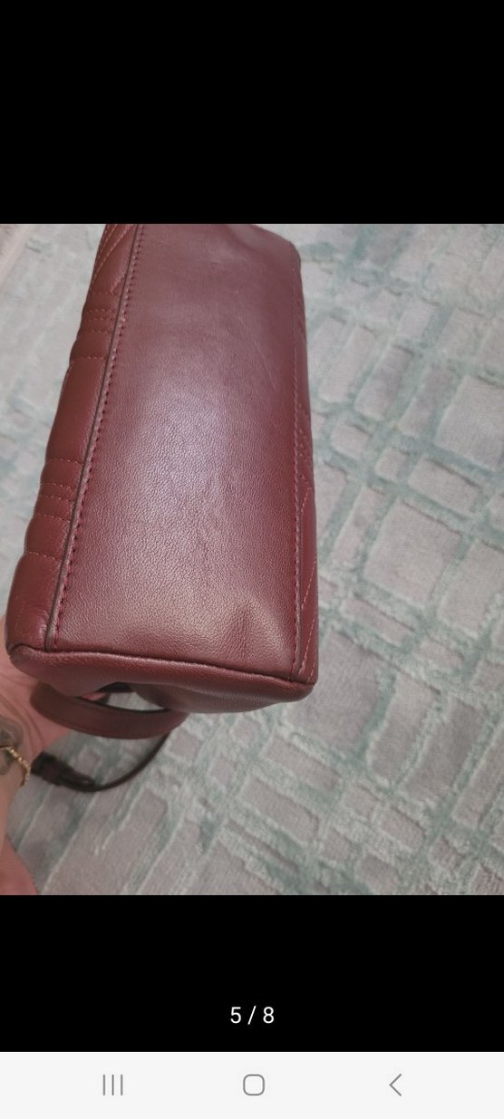 Bordo Deri Kadın Çanta dnkny - Görsel 4