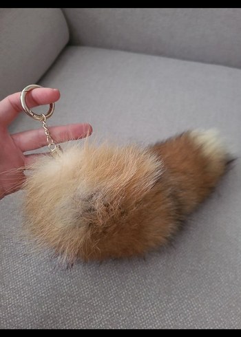 Bej Tüylü  Anahtarlık - Görsel 2