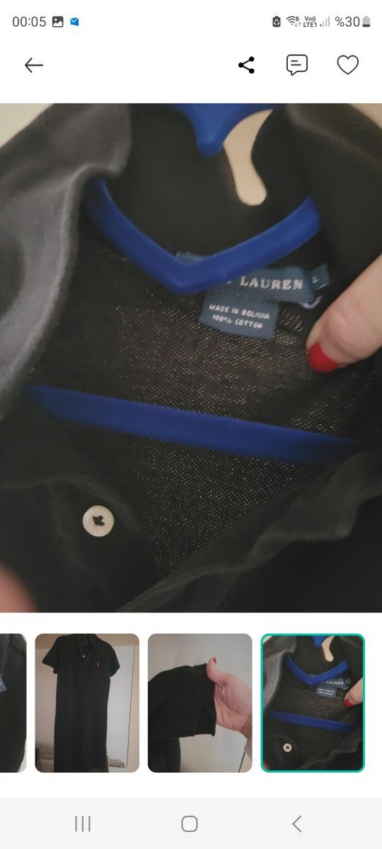 Siyah Polo Tişört Elbise — görsel 2/4