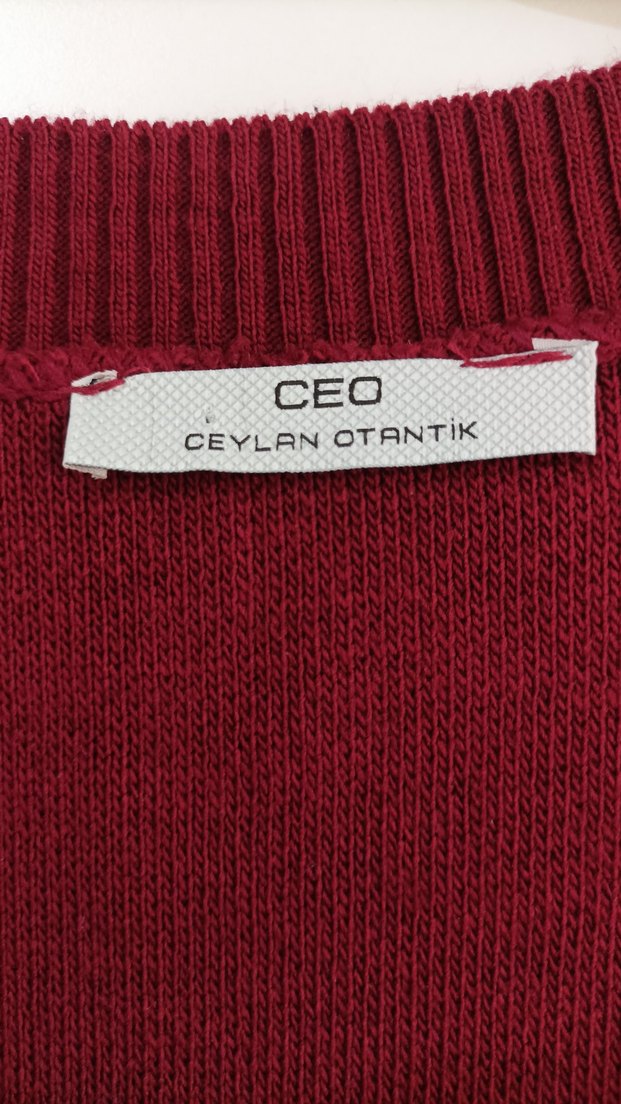 CEYLAN OTANTİK Bordo uzun triko elbise - Görsel 4