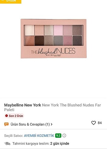 maybelline marka far paleti