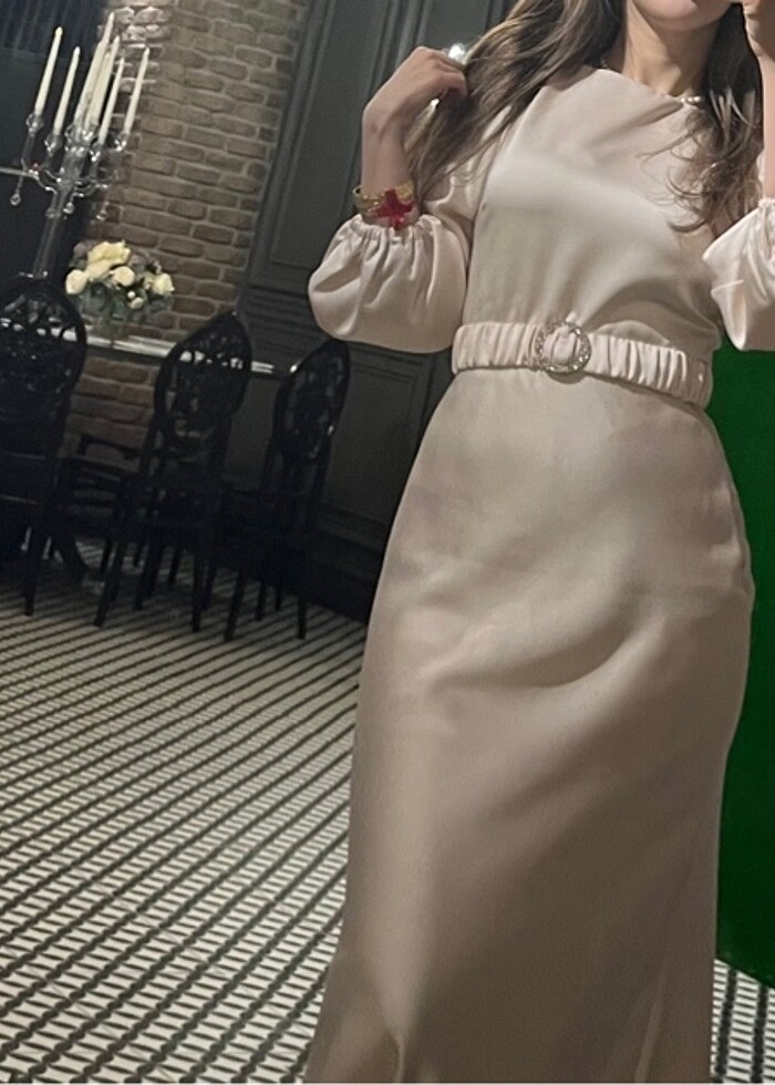 Betty&Sam Ekru Nişan Elbisesi - Görsel 2