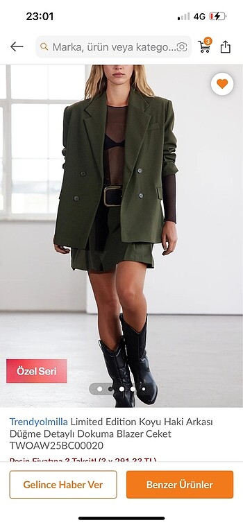 Trendyol & Milla Özel tasarım blazer ceket
