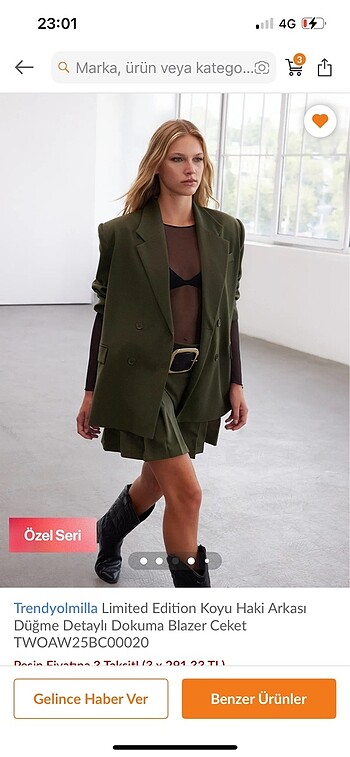 l Beden Özel tasarım blazer ceket