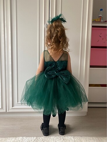 24-36 Ay Beden Yesil elbise